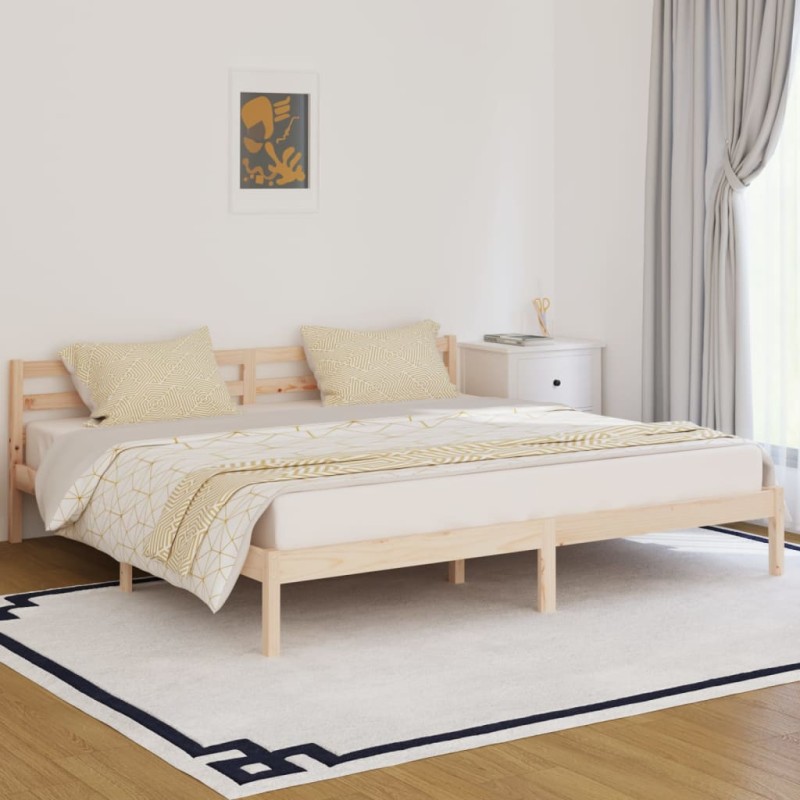 vidaXL Estructura de cama madera maciza de pino 200x200 cm vidaXL Estructura de cama madera maciza de pino 200x200 cm