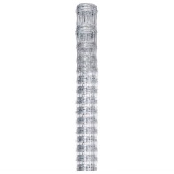 vidaXL Valla de jardín de acero galvanizado plateado 50x1,6 m