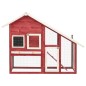 vidaXL Conejera madera maciza de abeto rojo y blanco 140x63x120 cm vidaXL Conejera madera maciza de abeto rojo y blanco 140x63x120 cm