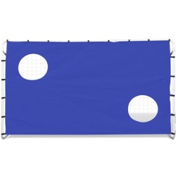 vidaXL Portería de fútbol con pared de puntería acero 240x92x150 cm