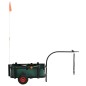 vidaXL Carrito de pesca con bolsa de acero negro