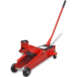 vidaXL Gato hidráulico bajo 3 toneladas rojo