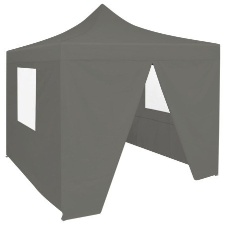vidaXL Carpa pleglable Pop-Up con 4 paredes antracita 3x3 m