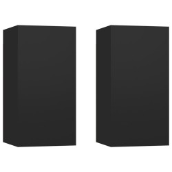 vidaXL Muebles para TV 2 uds madera contrachapada negro 30,5x30x60 cm