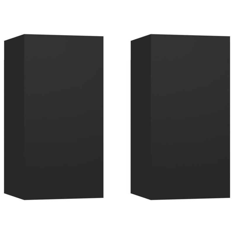 vidaXL Muebles para TV 2 uds madera contrachapada negro 30,5x30x60 cm vidaXL Muebles para TV 2 uds madera contrachapada negro 30,5x30x60 cm