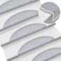 vidaXL Alfombrillas de escalera 15 unidades gris claro 56x17x3 cm vidaXL Alfombrillas de escalera 15 unidades gris claro 56x17x3 cm