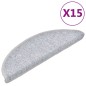 vidaXL Alfombrillas de escalera 15 unidades gris claro 56x17x3 cm vidaXL Alfombrillas de escalera 15 unidades gris claro 56x17x3 cm
