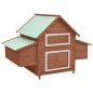 vidaXL Gallinero madera maciza de abeto moca y blanco 152x96x110 cm vidaXL Gallinero madera maciza de abeto moca y blanco 152x96x110 cm