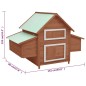 vidaXL Gallinero madera maciza de abeto moca y blanco 152x96x110 cm vidaXL Gallinero madera maciza de abeto moca y blanco 152x96x110 cm