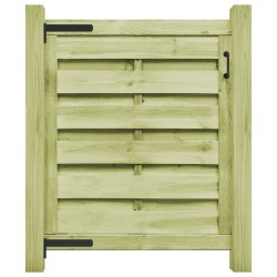 vidaXL Puerta de jardín madera de pino impregnada verde 100x100 cm