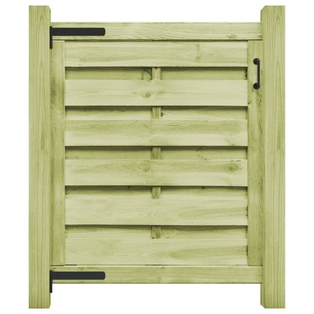 vidaXL Puerta de jardín madera de pino impregnada verde 100x100 cm