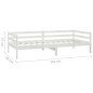 vidaXL Sofá cama con colchón madera de pino maciza blanco 90x200 cm vidaXL Sofá cama con colchón madera de pino maciza blanco 90x200 cm