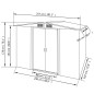 vidaXL Caseta de jardín de metal 257x205x178 cm gris vidaXL Caseta de jardín de metal 257x205x178 cm gris