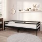 vidaXL Sofá cama con colchón madera de pino maciza negro 90x200 cm vidaXL Sofá cama con colchón madera de pino maciza negro 90x200 cm