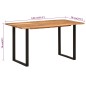 vidaXL Mesa de comedor de madera maciza de acacia 140x70x76 cm vidaXL Mesa de comedor de madera maciza de acacia 140x70x76 cm