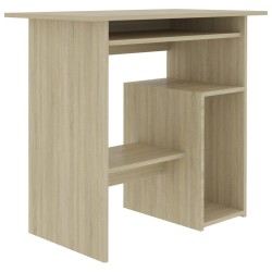 vidaXL Escritorio madera contrachapada color roble Sonoma 80x45x74 cm
