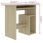 vidaXL Escritorio madera contrachapada color roble Sonoma 80x45x74 cm vidaXL Escritorio madera contrachapada color roble Sonoma 80x45x74 cm