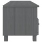 vidaXL Mueble de TV HAMAR madera maciza pino gris oscuro 158x40x40 cm
