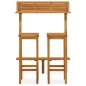 vidaXL Juego de bar de balcón 3 piezas madera maciza de acacia vidaXL Juego de bar de balcón 3 piezas madera maciza de acacia