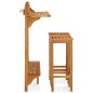 vidaXL Juego de bar de balcón 3 piezas madera maciza de acacia vidaXL Juego de bar de balcón 3 piezas madera maciza de acacia