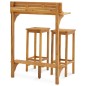 vidaXL Juego de bar de balcón 3 piezas madera maciza de acacia vidaXL Juego de bar de balcón 3 piezas madera maciza de acacia