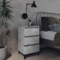 vidaXL Mesitas de noche 2 uds patas de metal gris hormigón 40x35x69 cm vidaXL Mesitas de noche 2 uds patas de metal gris hormigón 40x35x69 cm