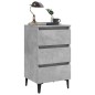 vidaXL Mesitas de noche 2 uds patas de metal gris hormigón 40x35x69 cm vidaXL Mesitas de noche 2 uds patas de metal gris hormigón 40x35x69 cm