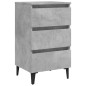 vidaXL Mesitas de noche 2 uds patas de metal gris hormigón 40x35x69 cm vidaXL Mesitas de noche 2 uds patas de metal gris hormigón 40x35x69 cm