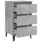 vidaXL Mesitas de noche 2 uds patas de metal gris hormigón 40x35x69 cm vidaXL Mesitas de noche 2 uds patas de metal gris hormigón 40x35x69 cm