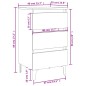 vidaXL Mesitas de noche 2 uds patas de metal gris hormigón 40x35x69 cm vidaXL Mesitas de noche 2 uds patas de metal gris hormigón 40x35x69 cm