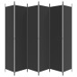 vidaXL Biombo divisor de 6 paneles de tela negro 300x220 cm vidaXL Biombo divisor de 6 paneles de tela negro 300x220 cm