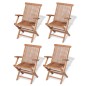 vidaXL Conjunto de comedor de jardín 5 piezas madera maciza de teca
