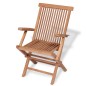 vidaXL Conjunto de comedor de jardín 5 piezas madera maciza de teca