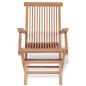 vidaXL Conjunto de comedor de jardín 5 piezas madera maciza de teca