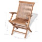 vidaXL Conjunto de comedor de jardín 5 piezas madera maciza de teca