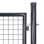 vidaXL Puerta de malla de jardín acero galvanizado gris 85,5x100 cm