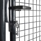 vidaXL Puerta de malla de jardín acero galvanizado gris 85,5x100 cm