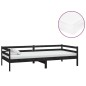 vidaXL Sofá cama con colchón madera de pino maciza negro 90x200 cm vidaXL Sofá cama con colchón madera de pino maciza negro 90x200 cm