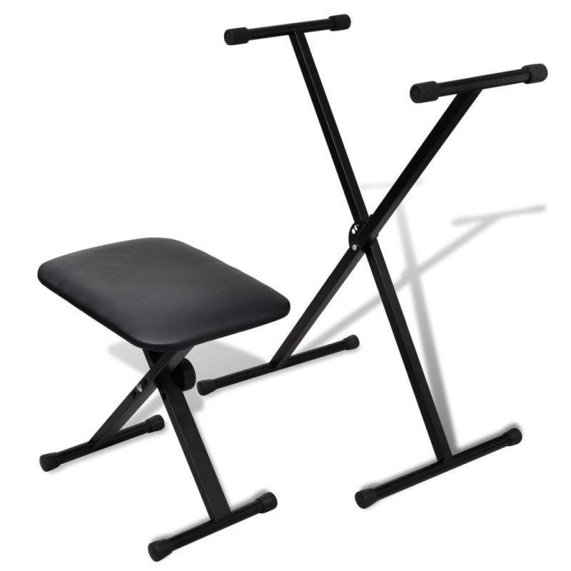 Juego de taburete y soporte ajustable para teclado Juego de taburete y soporte ajustable para teclado