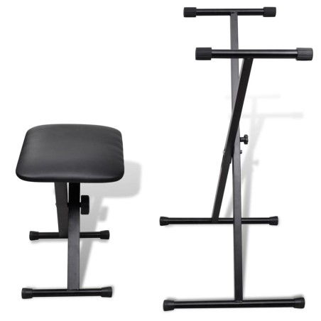Juego de taburete y soporte ajustable para teclado  