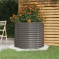 vidaXL Jardinera de acero con recubrimiento en polvo gris 80x80x68 cm vidaXL Jardinera de acero con recubrimiento en polvo gris 80x80x68 cm