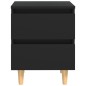 vidaXL Mesita de noche patas de madera pino maciza negro 40x35x50 cm vidaXL Mesita de noche patas de madera pino maciza negro 40x35x50 cm
