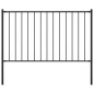 vidaXL Panel de valla y postes acero recubrimiento polvo negro 1,7x1 m vidaXL Panel de valla y postes acero recubrimiento polvo negro 1,7x1 m