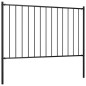 vidaXL Panel de valla y postes acero recubrimiento polvo negro 1,7x1 m vidaXL Panel de valla y postes acero recubrimiento polvo negro 1,7x1 m