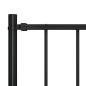 vidaXL Panel de valla y postes acero recubrimiento polvo negro 1,7x1 m vidaXL Panel de valla y postes acero recubrimiento polvo negro 1,7x1 m