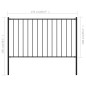 vidaXL Panel de valla y postes acero recubrimiento polvo negro 1,7x1 m vidaXL Panel de valla y postes acero recubrimiento polvo negro 1,7x1 m
