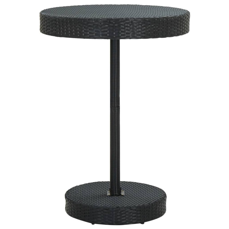 vidaXL Mesa de jardín de ratán sintético negro 75,5x106 cm vidaXL Mesa de jardín de ratán sintético negro 75,5x106 cm
