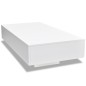 vidaXL Mesa de centro rectangular de fibra de vidrio blanco brillante vidaXL Mesa de centro rectangular de fibra de vidrio blanco brillante