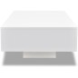 vidaXL Mesa de centro rectangular de fibra de vidrio blanco brillante vidaXL Mesa de centro rectangular de fibra de vidrio blanco brillante