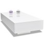 vidaXL Mesa de centro rectangular de fibra de vidrio blanco brillante vidaXL Mesa de centro rectangular de fibra de vidrio blanco brillante